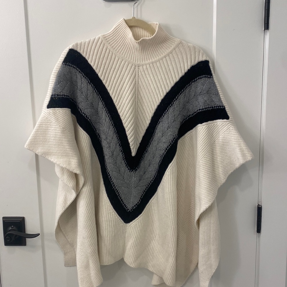 See by Chloe cream poncho